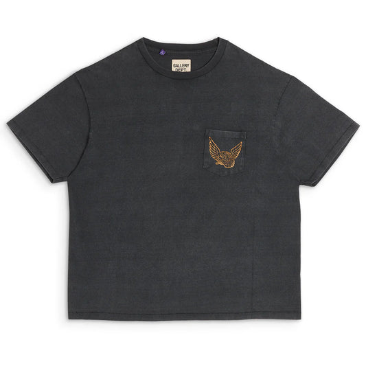 T SHIRT NOIR GALLERY DEPT FLYING BRAIN POCKET NEW VINTAGE