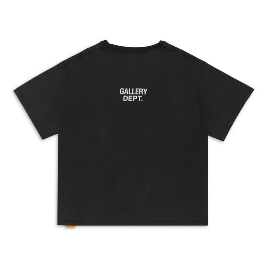 T SHIRT NOIR GALLERY DEPT DISTRESSED ATK