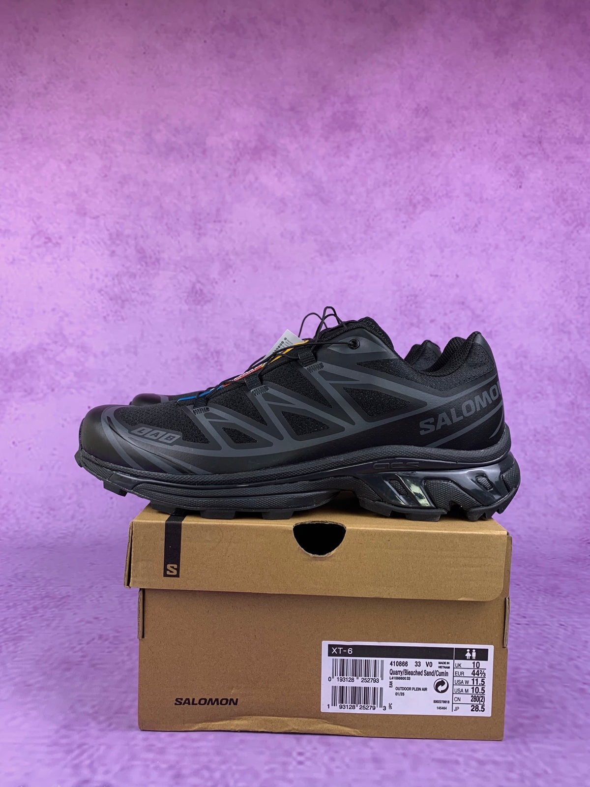 【god】萨洛蒙/salomon XT-6 系列户外越野登山跑鞋 'Triple Black' 黑彩虹 410866，3128v size：36 -46