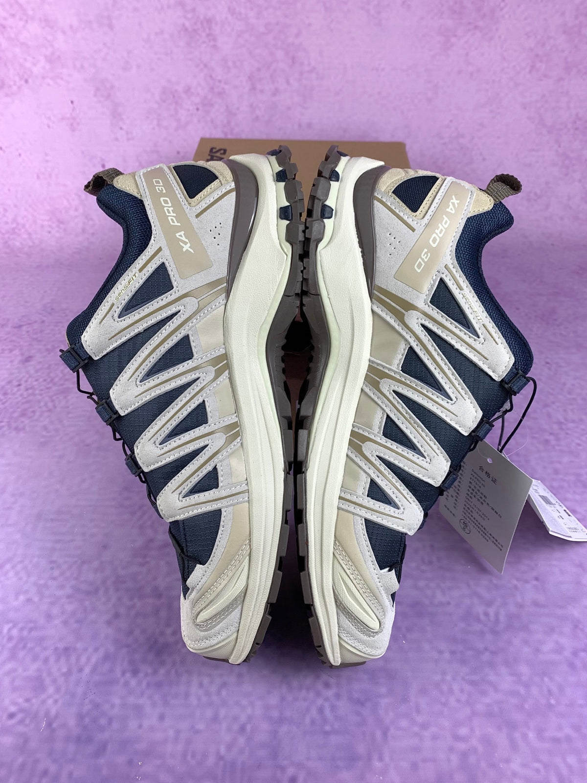 【god】萨洛蒙/salomon XA Pro 3D ADV Suede系列户外越野登山跑步鞋，卡其藏蓝色 477918，3428v size：36-46