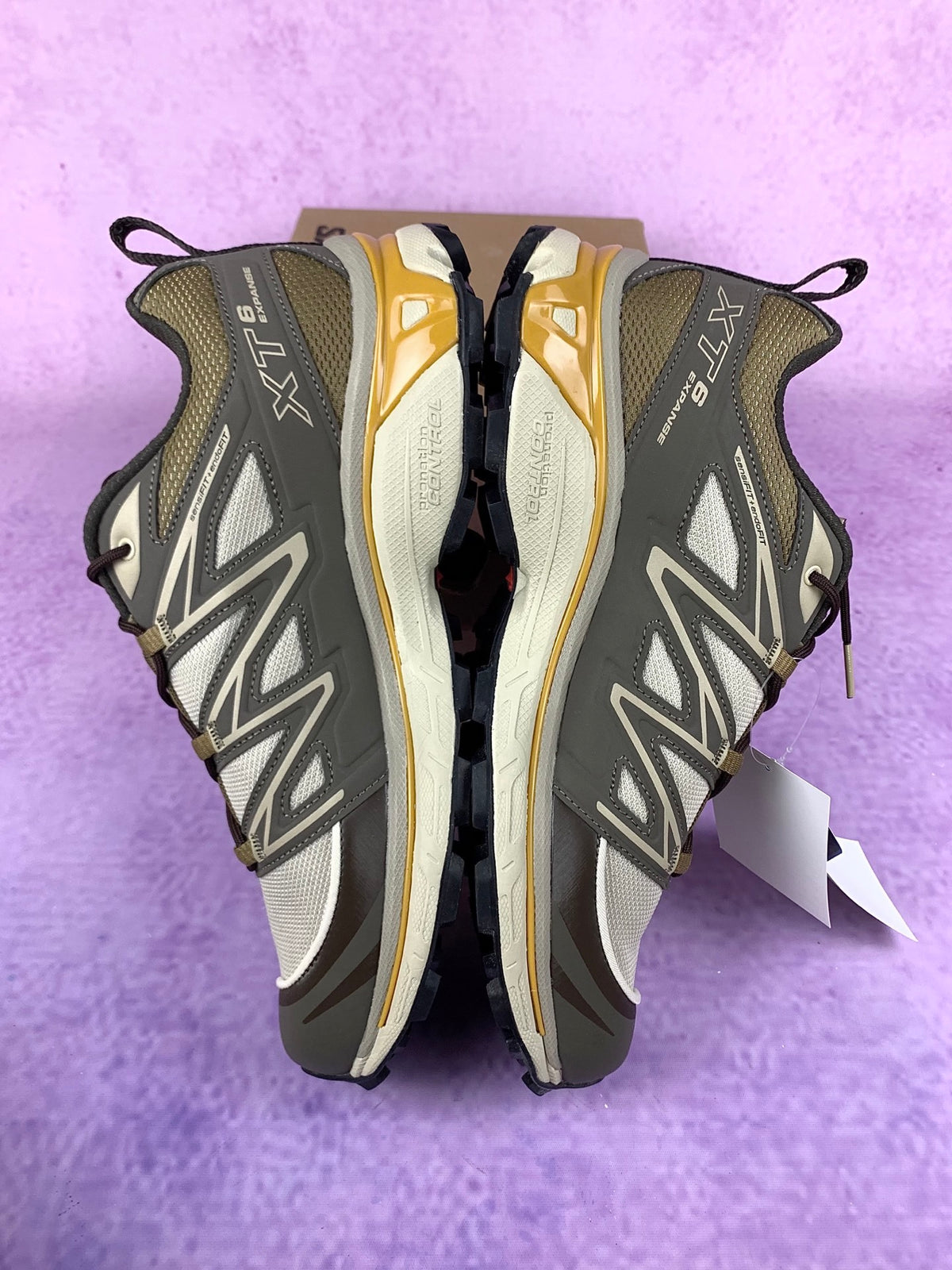 【god】萨洛蒙/salomon XT-6 Expanse系列户外越野登山跑鞋，灰棕卡其色 417416，3128v size：36 -46.5