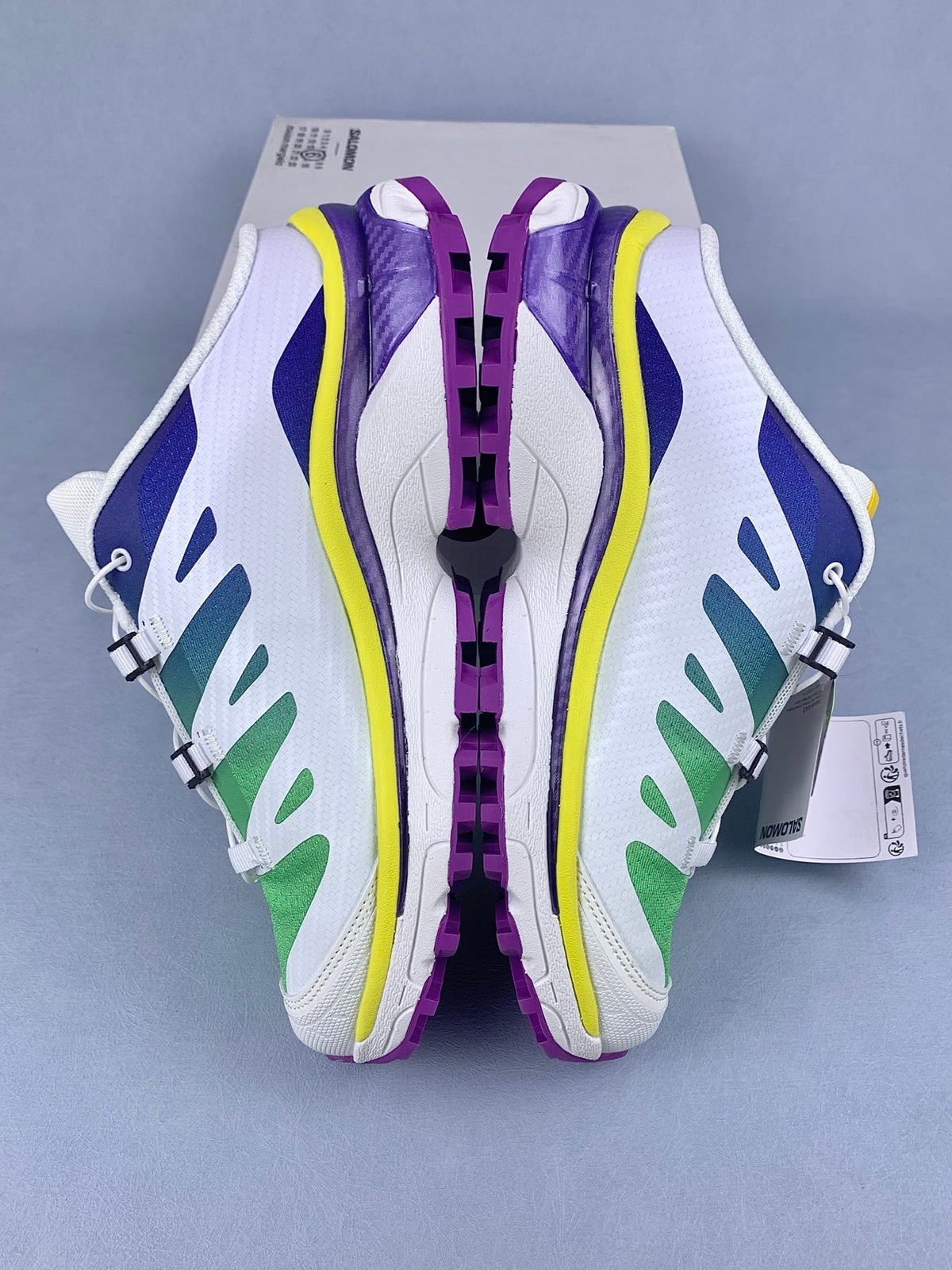 【god】萨洛蒙/Salomon XT-4 Mule MM6 Maison Margiela系列户外运动跑步鞋一脚蹬半拖改良式穆勒鞋， 白绿紫渐变 475402，3326v size：36-45