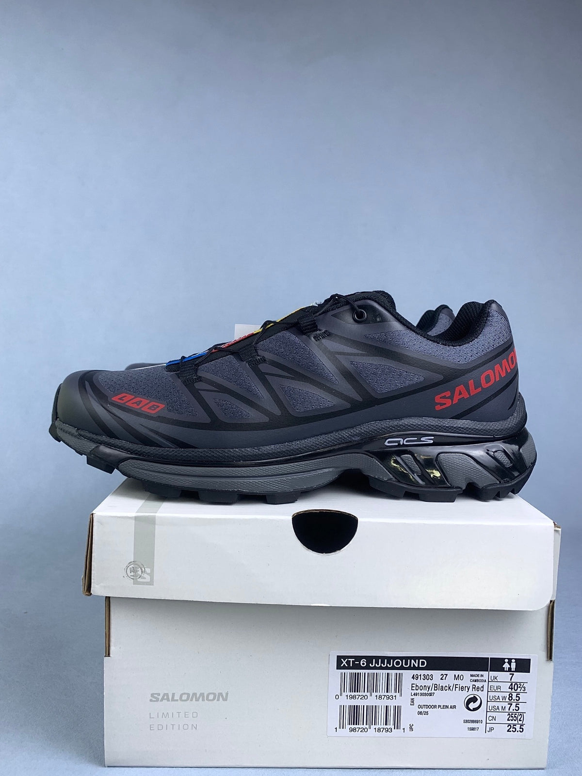 【东莞】萨洛蒙/Salomon Xt-6 Jjjjound系列户外登山徒步运动鞋，黑红色 491303，3730v size：36-46