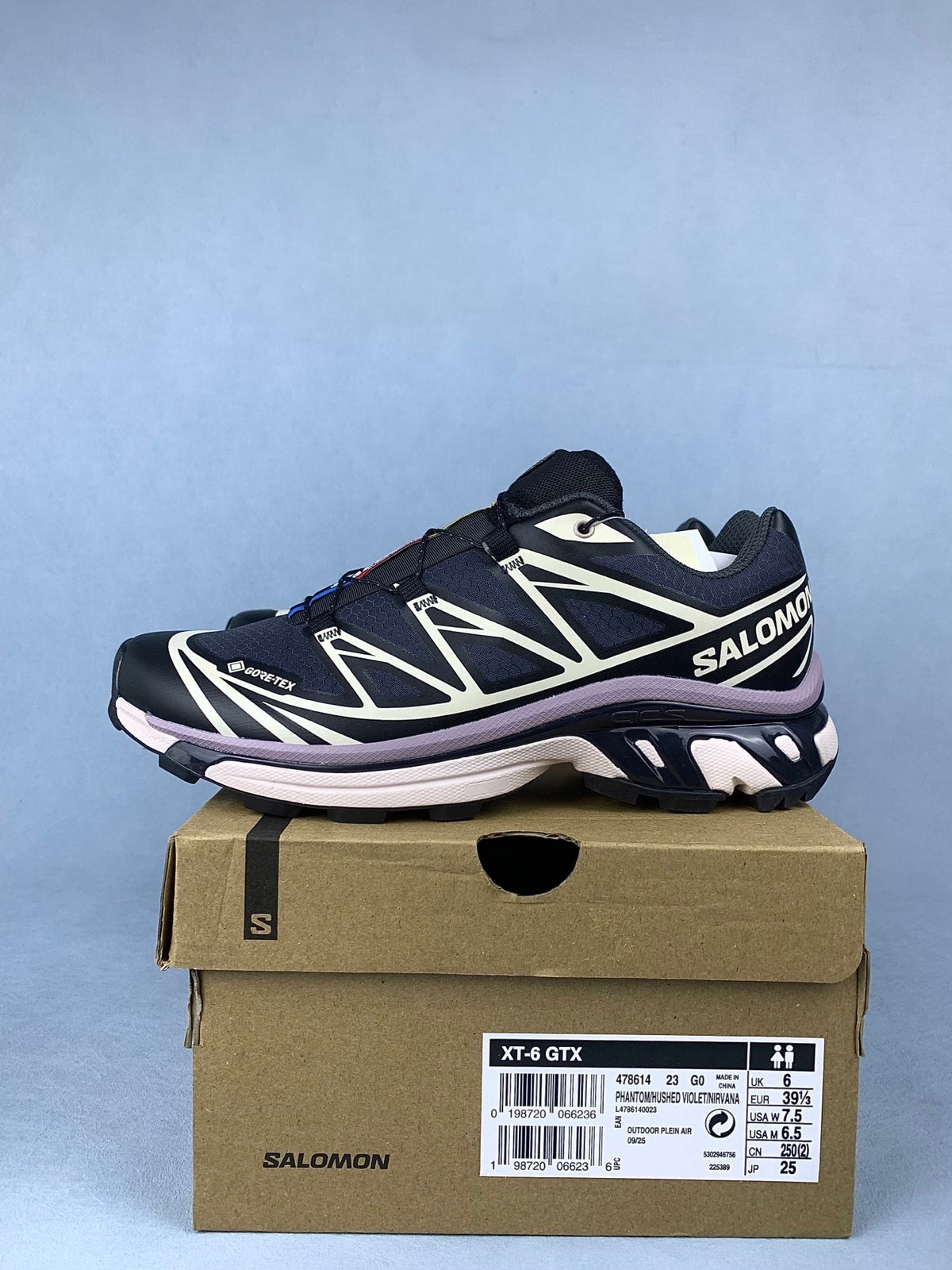 【top 防水款】萨洛蒙/Salomon XT-6 GTX系列户外越野徒步鞋， 灰紫 478614，3226v size：36-45