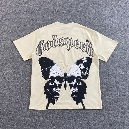 T-SHIRT EFFET PAPILLON GODSPEED BONE BLANC