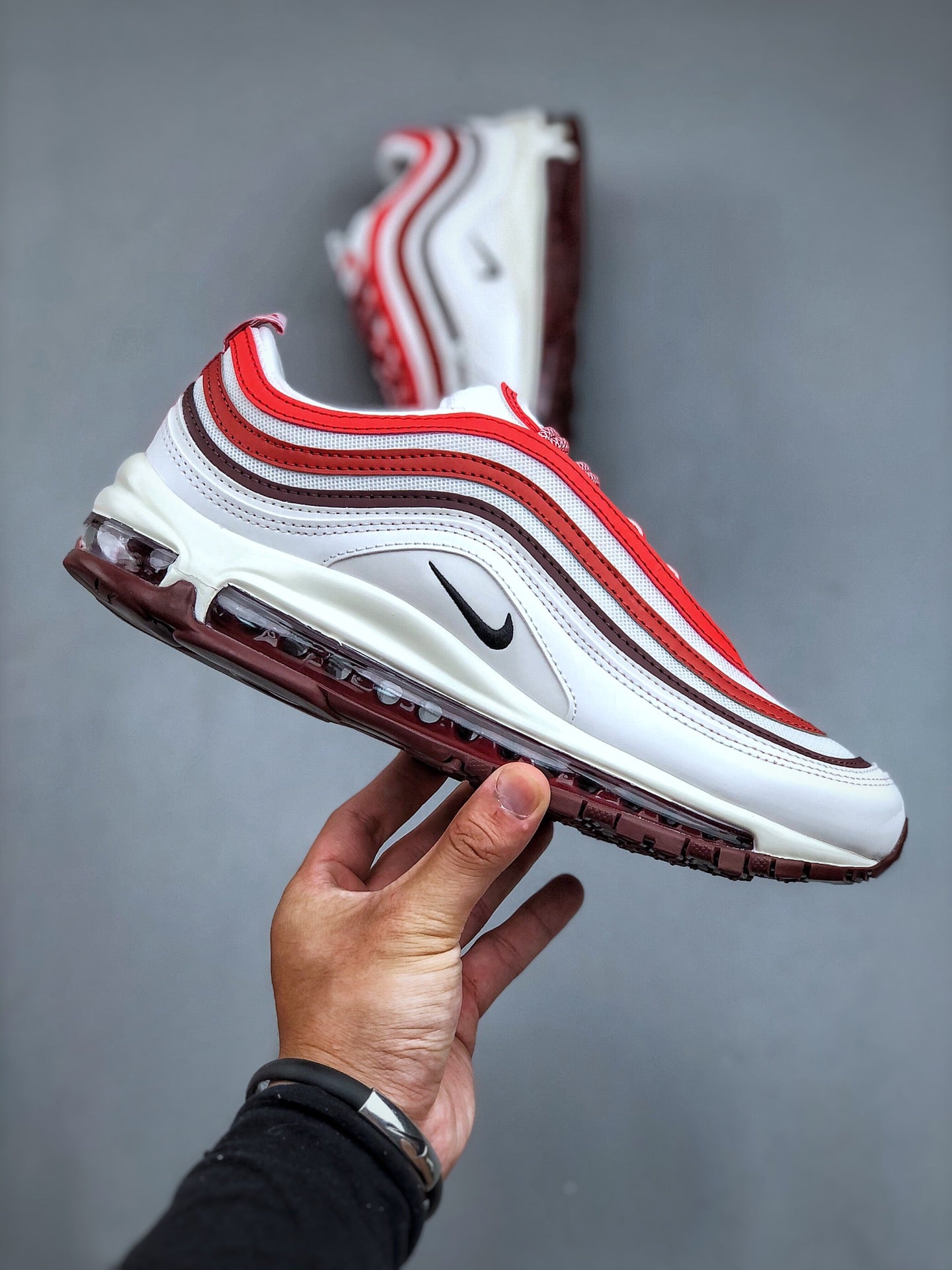NIKE Air Max 97 "White/Dune Red"