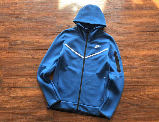 Sweat à capuche Nike Tech Fleece x Bleu Blanc
