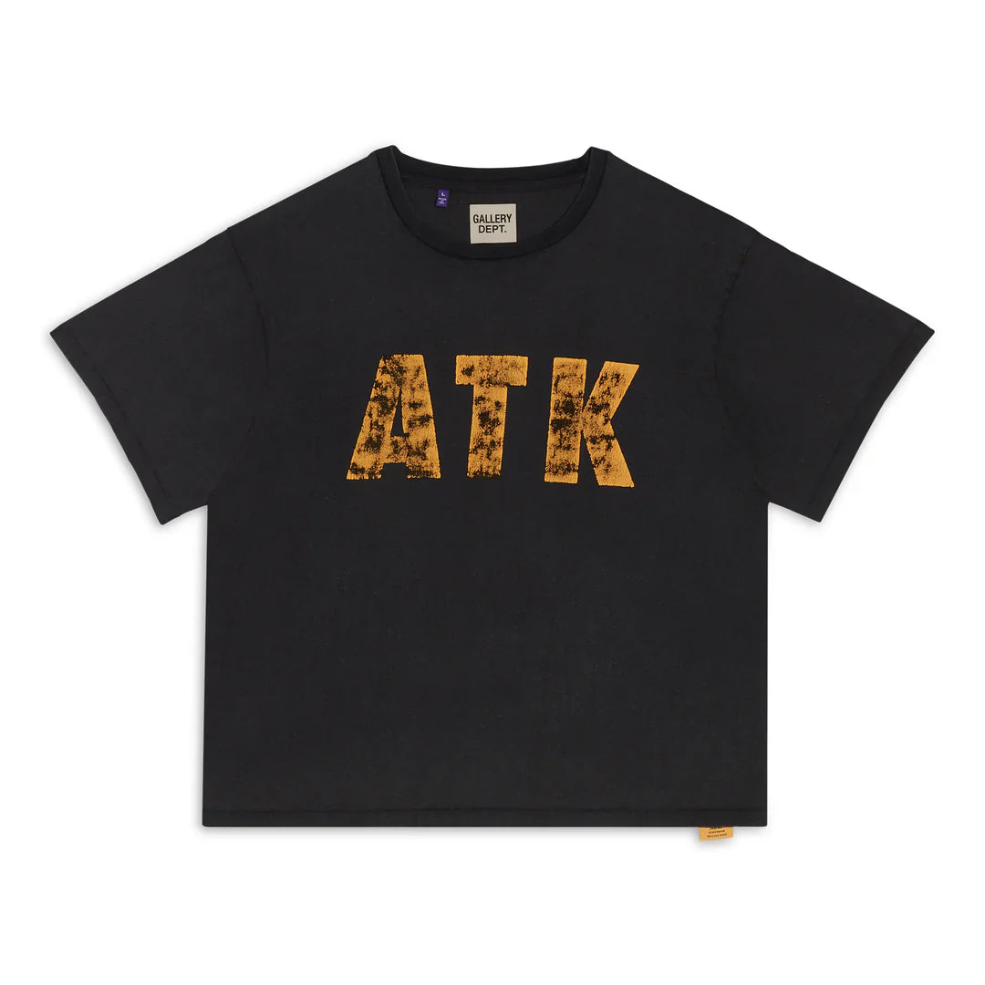 T SHIRT NOIR GALLERY DEPT DISTRESSED ATK