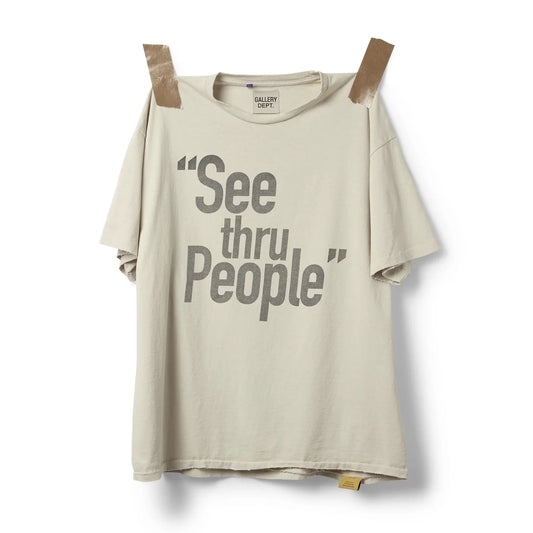 T-shirt BEIGE GALLERY DEPT See Thru People
