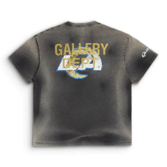 T-shirt DELAVE Gallery Dept. x LA Rams Sun Faded Black Tee