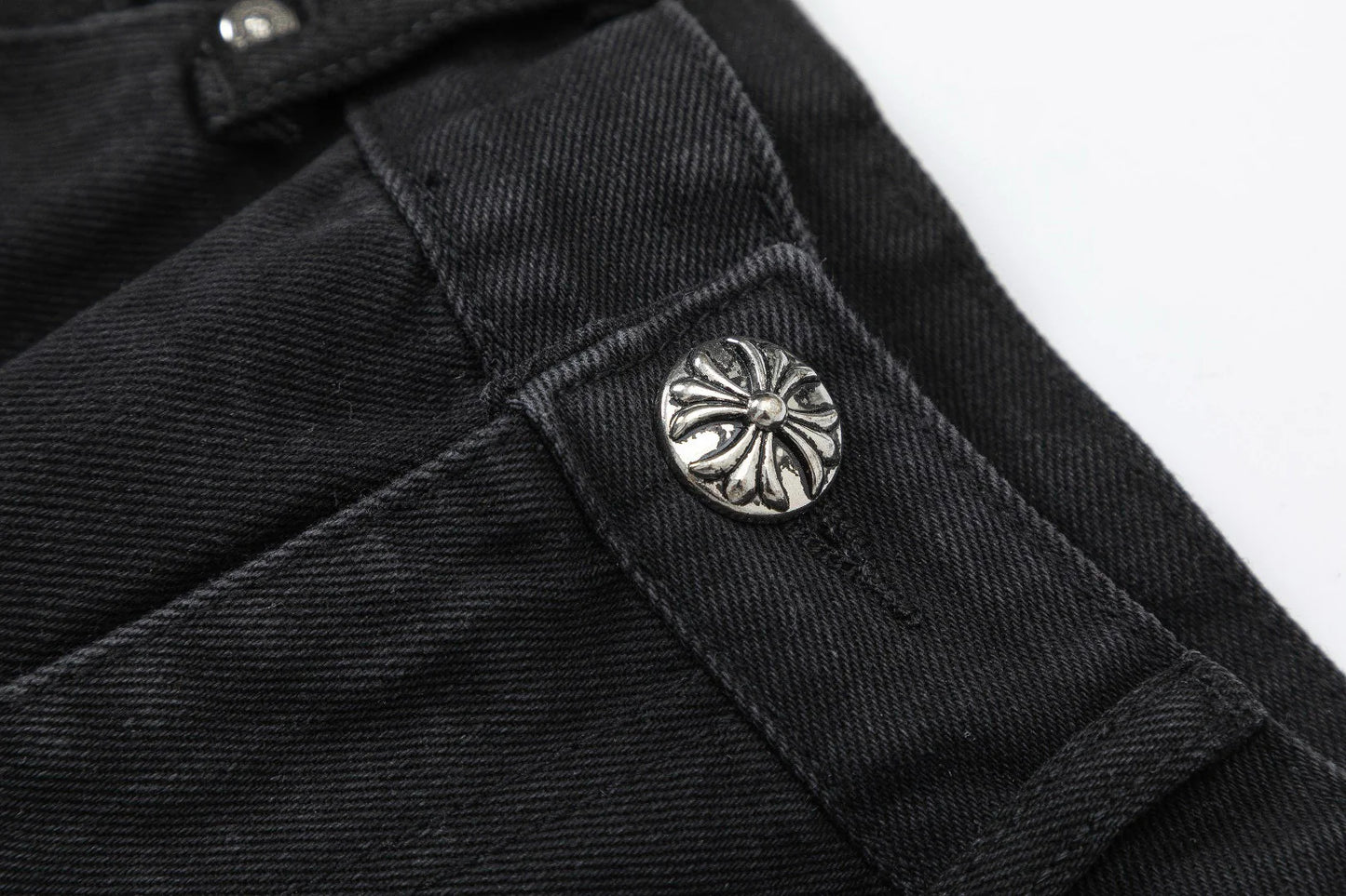 JEAN CHROME HEARTS DOUBLE CROSS NOIR