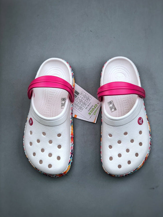 CROCS Classic Crush Marbled Clog BLANC