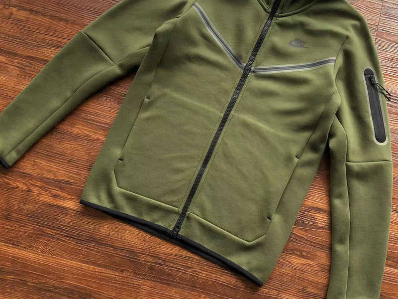 Sweat à capuche Nike Tech Fleece x Vert olive