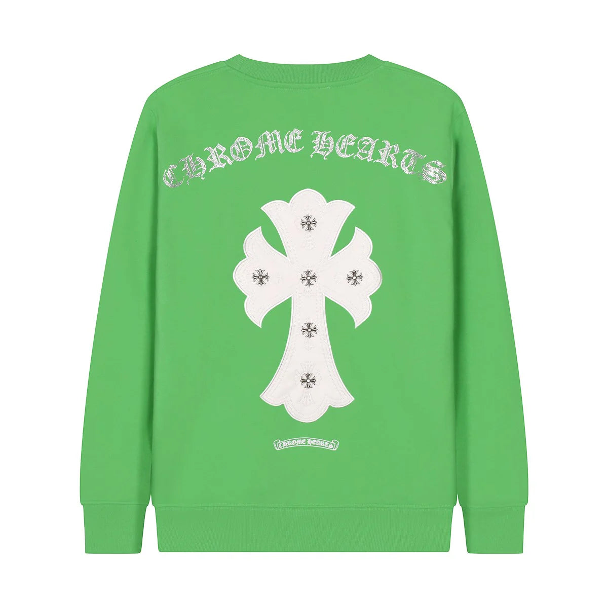 SWEAT-SHIRT CHROME HEARTS PATCH CROIX BLANCHE VERT