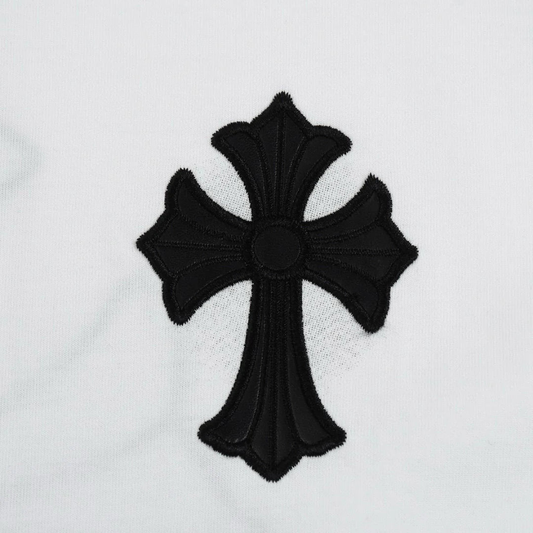 T-SHIRT CHROME HEARTS CROIX NOIRE BLANC