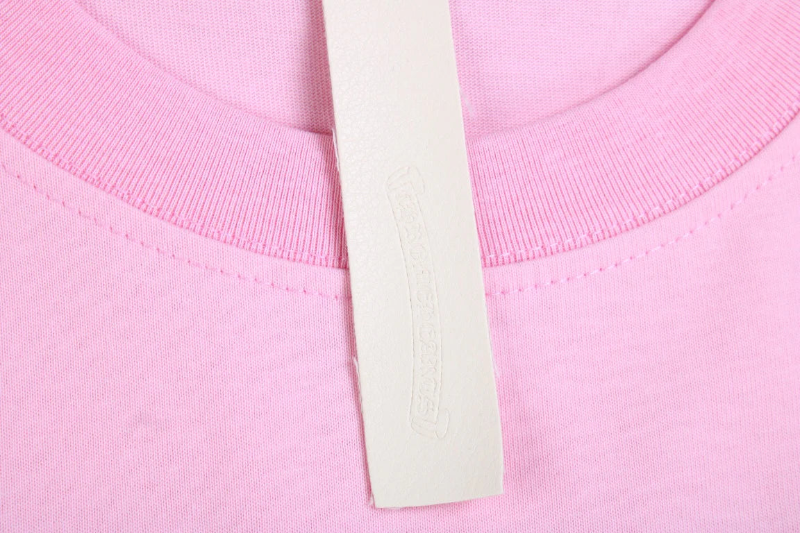 T-SHIRT ROSE AVEC LOGO FER À CHEVAL CHROME HEARTS