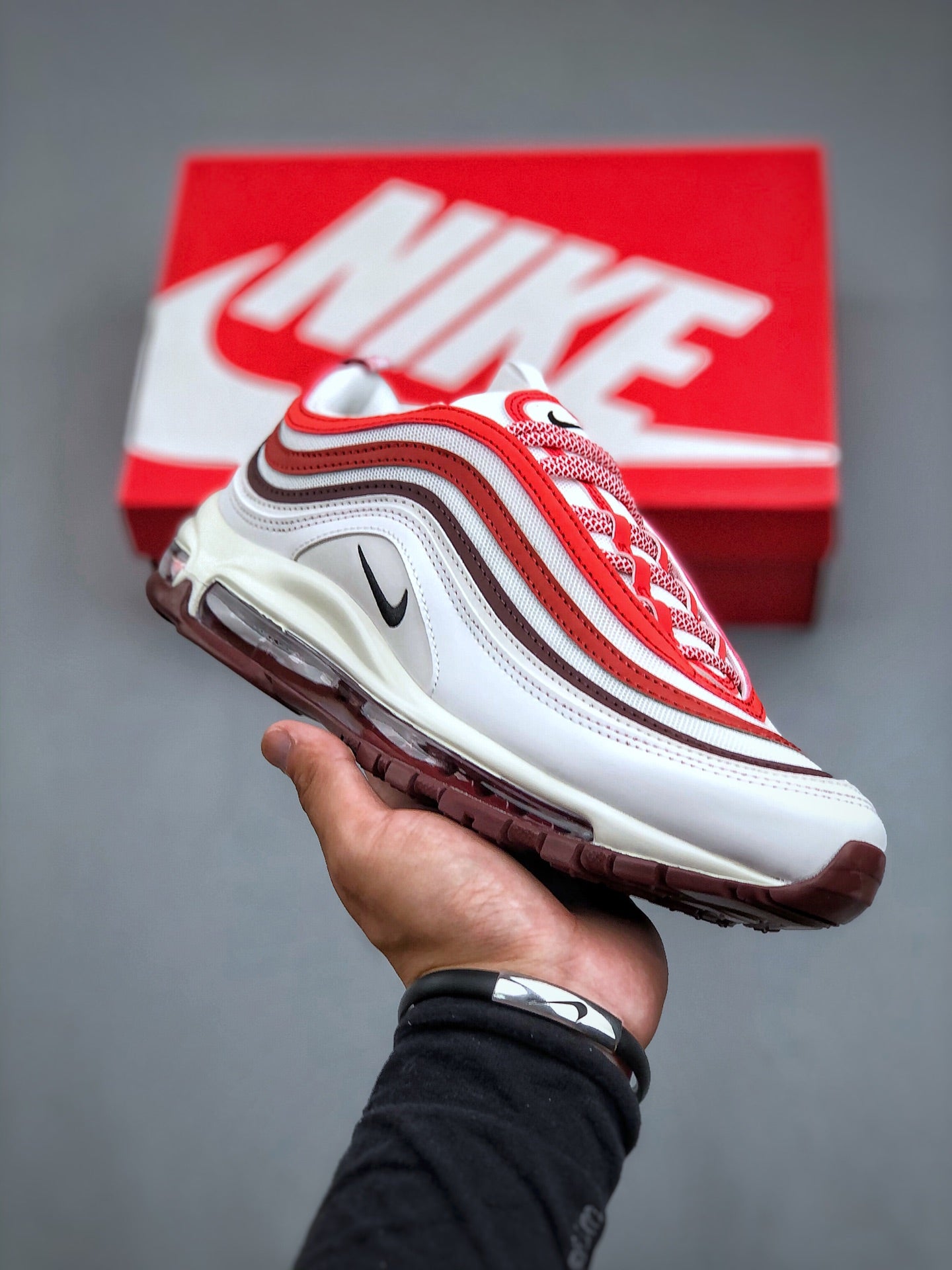 NIKE Air Max 97 "White/Dune Red"