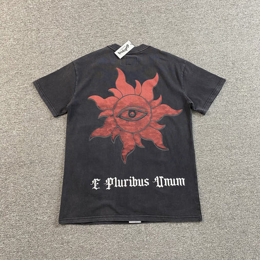 T-SHIRT GODSPEED E PLURIBUS UNUM NOIR DÉLAVÉ