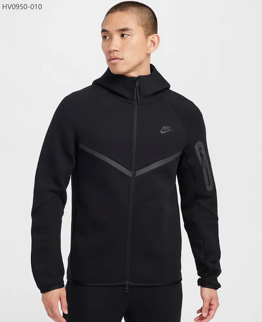 SWEAT A CAPUCHE NIKE TECH FLEECE REFLECHISSANT FULL BLACK