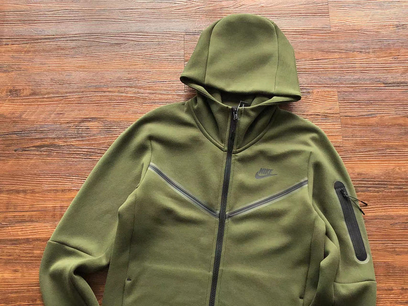 Sweat à capuche Nike Tech Fleece x Vert olive