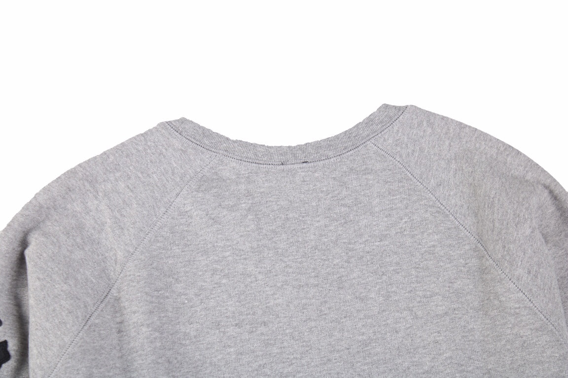 SWEAT-SHIRT CHROME HEARTS CROSS PATCH GRIS