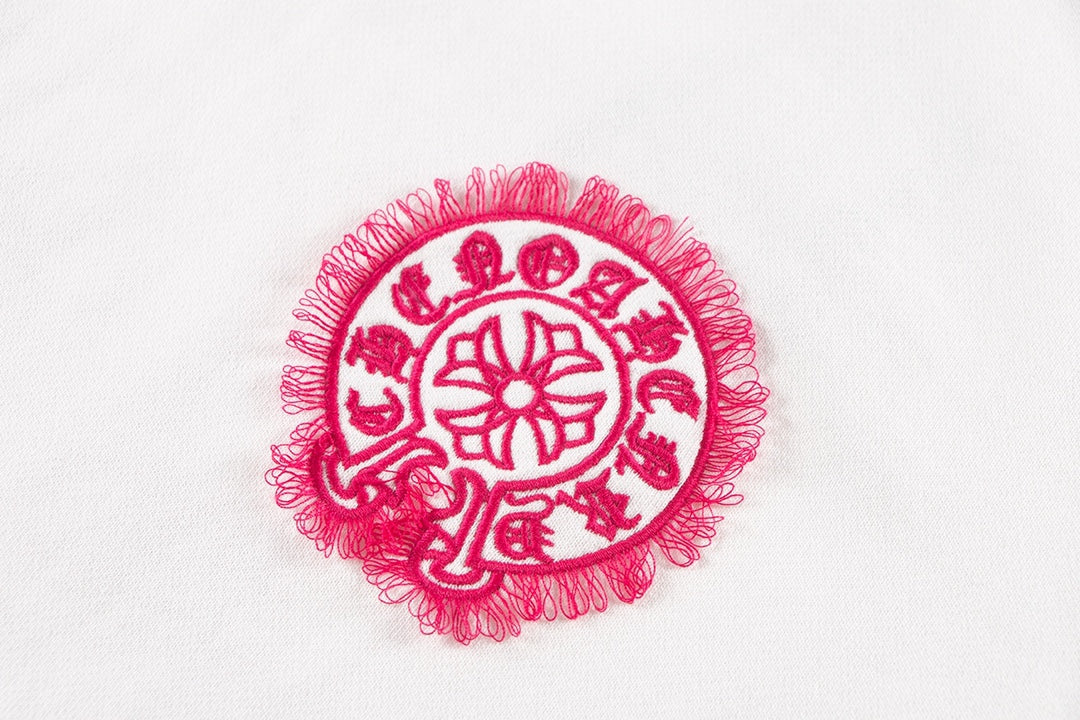 CHROME HEARTS ROSE HORSE SHOE LOGO SWEATSHIRT BLANC