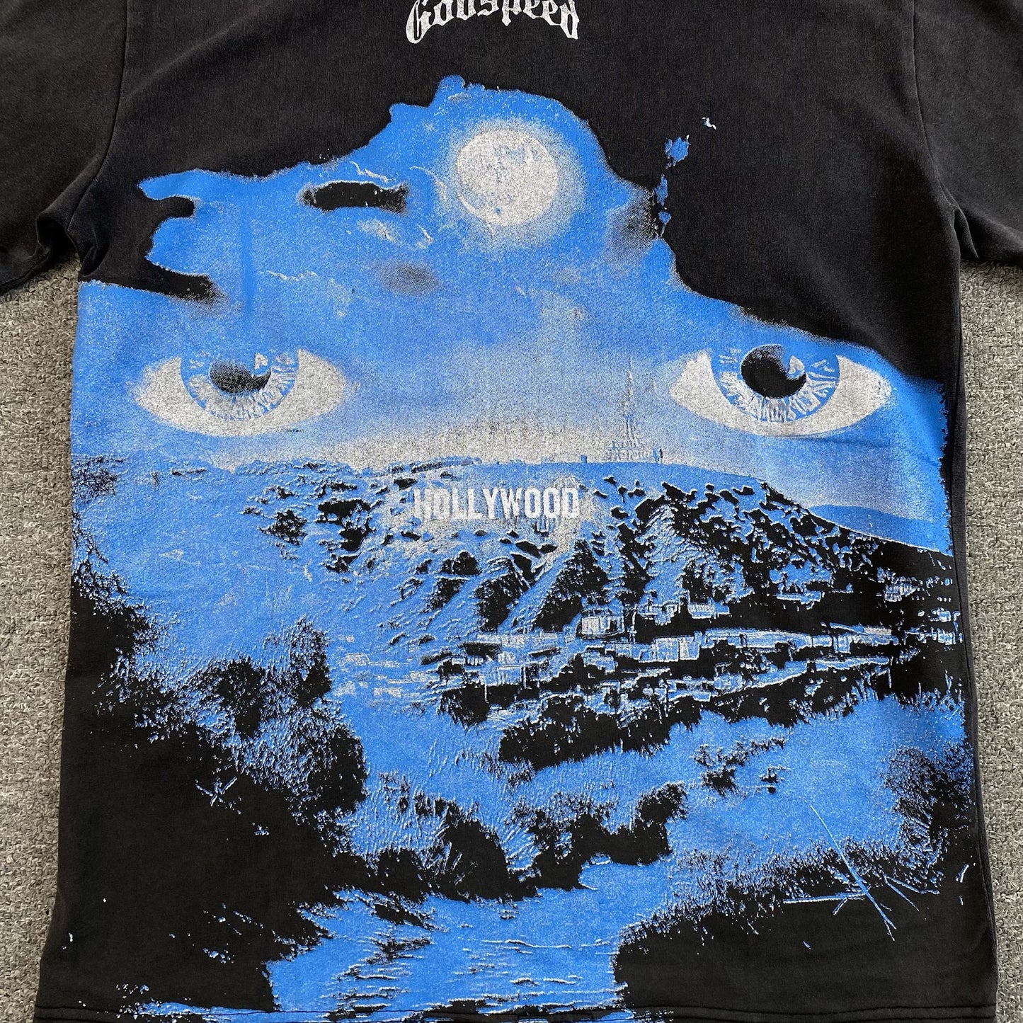 T-SHIRT GODSPEED HILLS HAVE EYES NOIR DÉLAVÉ