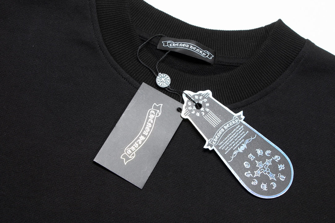 SWEAT-SHIRT NOIR CHROME HEARTS CROIX BLANCHE