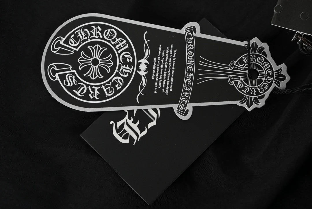 Sweat à capuche zippé asymétrique Chrome Hearts noir