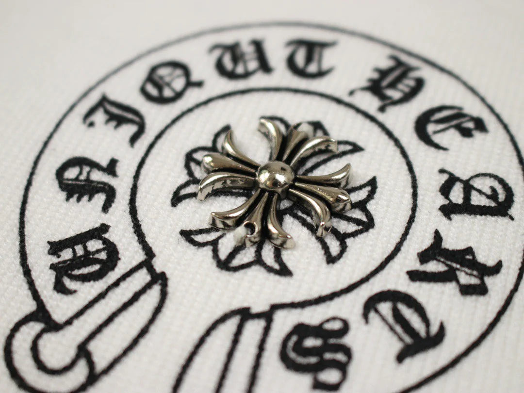 T-shirt à manches longues CHROME HEARTS, blanc et noir