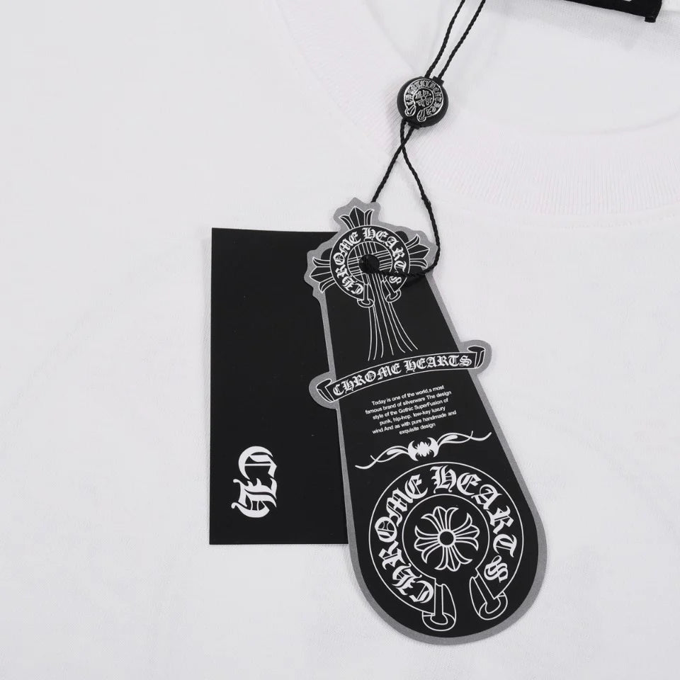 T-SHIRT BLANC AVEC LOGO FER À CHEVAL MULTICOLORE CHROME HEARTS