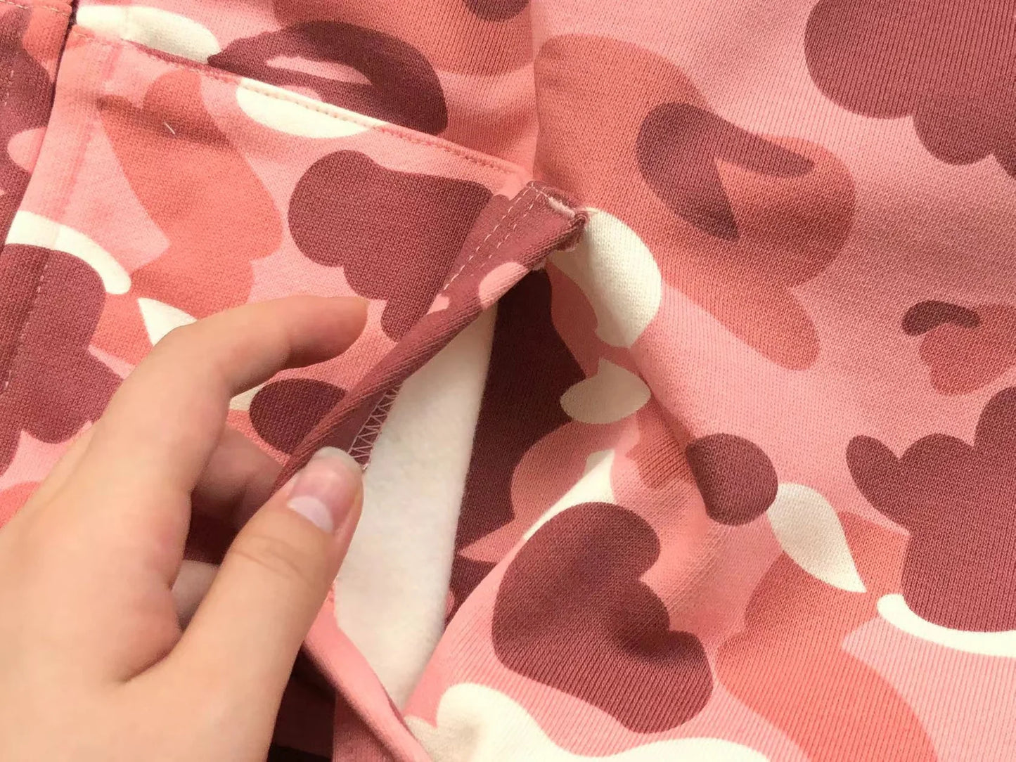 Sweat à capuche entièrement zippé BAPE x BARBIE DOT CAMO SHARK rose