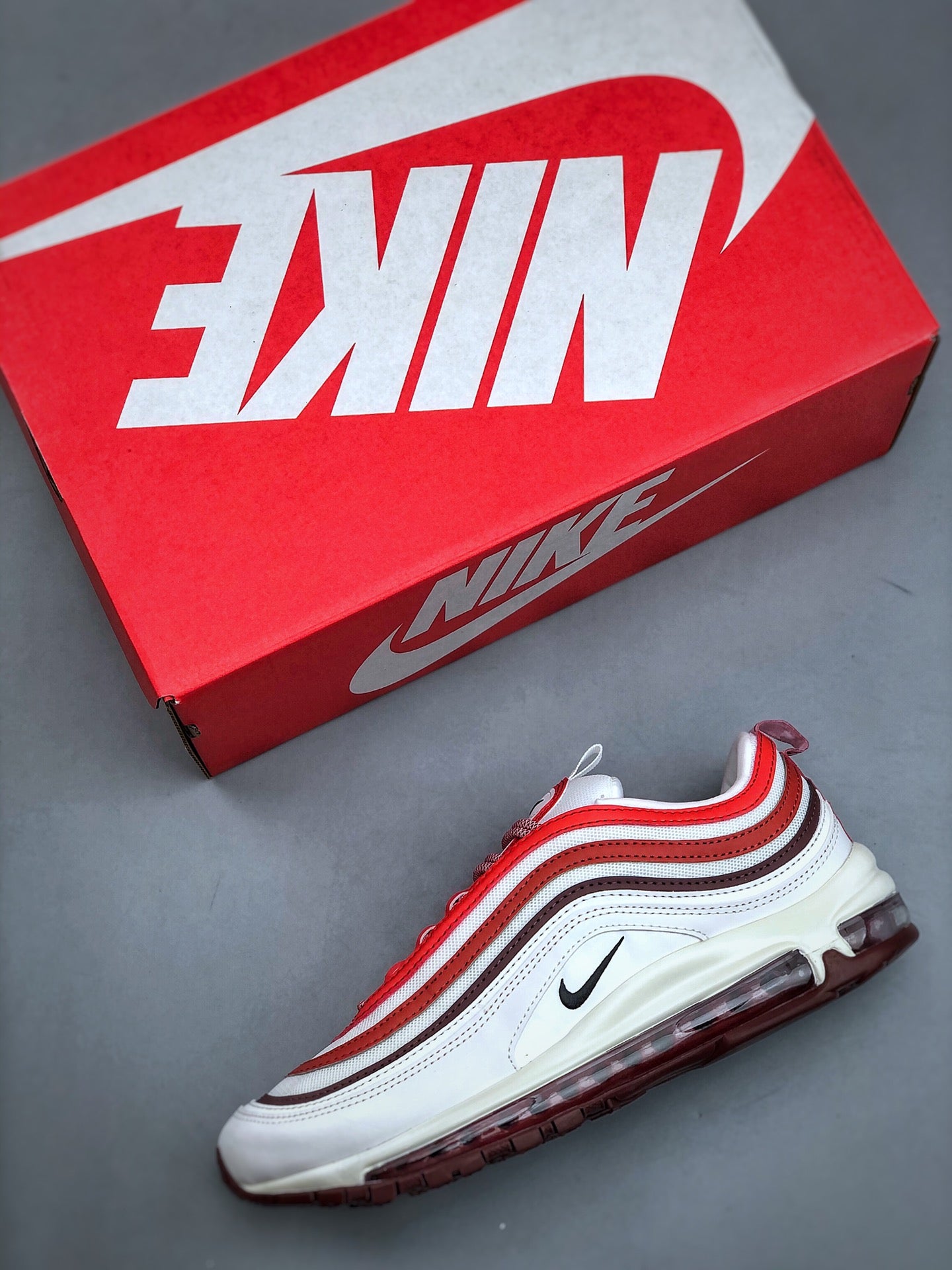 NIKE Air Max 97 "White/Dune Red"