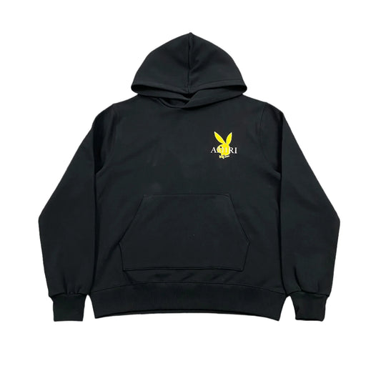 Sweat à capuche AMIRI PLAYBOY noir et jaune