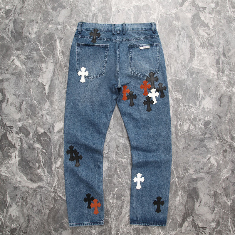 CHROME HEARTS 3 COULEURS CROISÉES BLEU JEANS