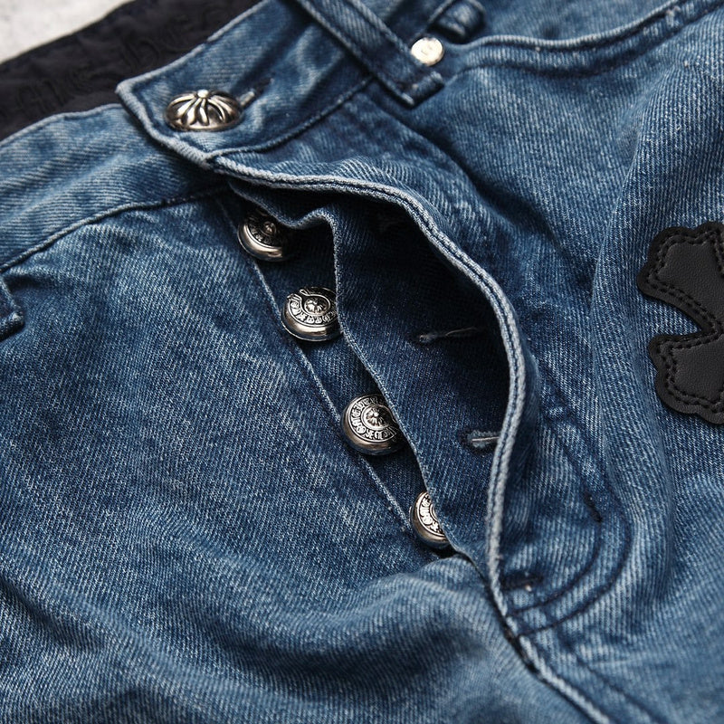 CHROME HEARTS 3 COULEURS CROISÉES BLEU JEANS