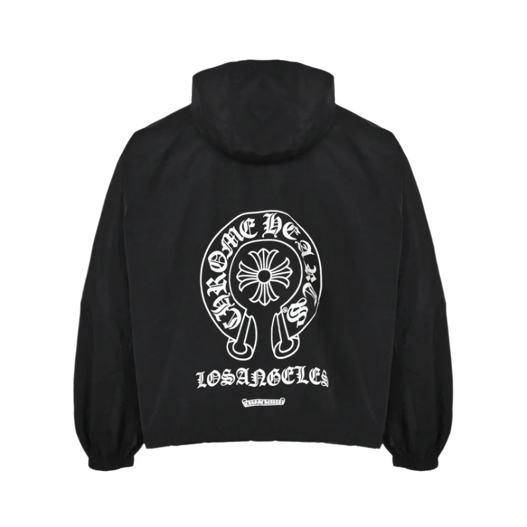 Sweat à capuche zippé asymétrique Chrome Hearts noir