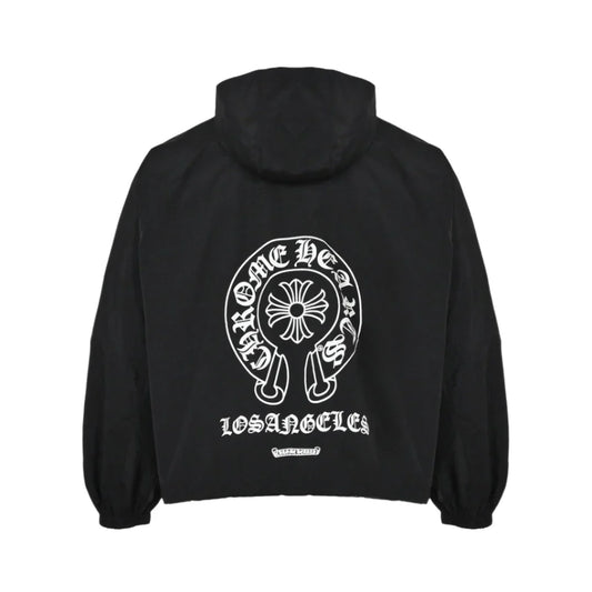 Sweat à capuche zippé asymétrique Chrome Hearts noir
