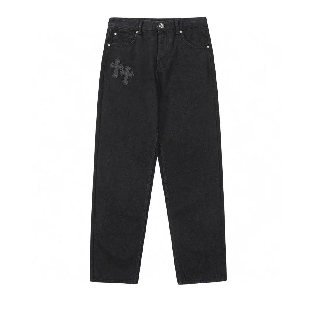 JEAN CHROME HEARTS DOUBLE CROSS NOIR