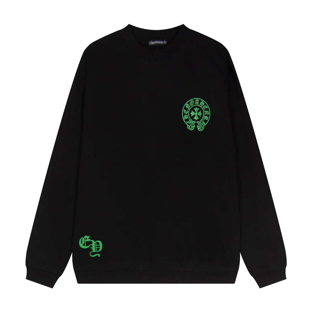 CHROME HEARTS VERT HORSE SHOE LOGO SWEATSHIRT NOIR