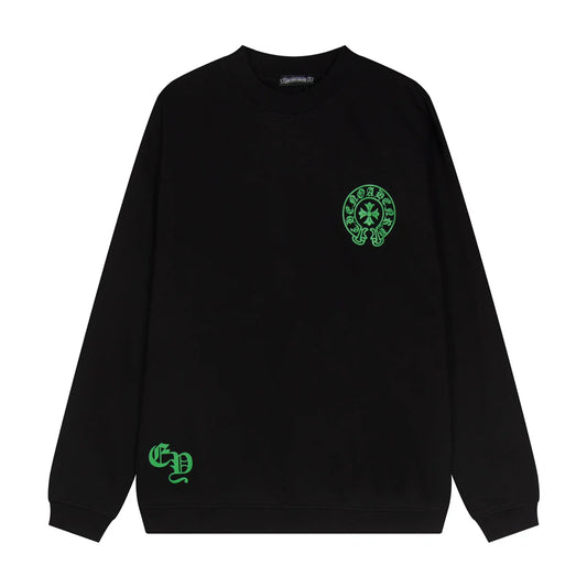 CHROME HEARTS VERT HORSE SHOE LOGO SWEATSHIRT NOIR