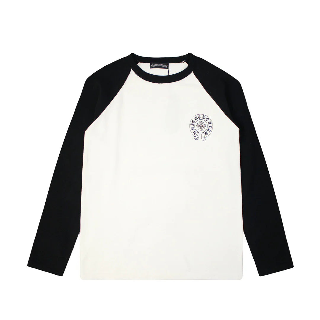 T-shirt à manches longues CHROME HEARTS, blanc et noir