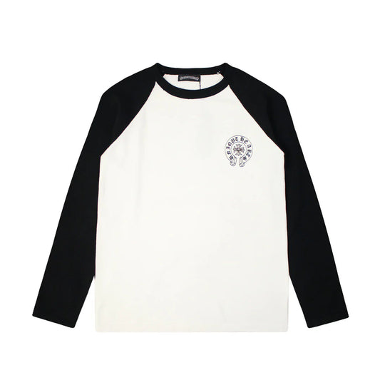 T-shirt à manches longues CHROME HEARTS, blanc et noir