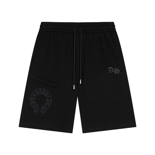SHORT NOIR AVEC LOGO FER À CHEVAL CHROME HEARTS