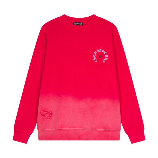 CHROME HEARTS HORSE SHOE LOGO SWEATSHIRT dégradé de rouge