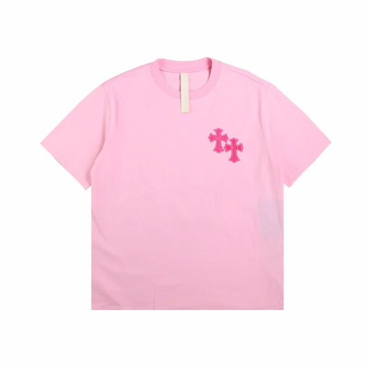 T-SHIRT ROSE AVEC LOGO FER À CHEVAL CHROME HEARTS