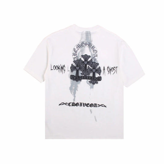 T-SHIRT CHROME HEARTS « RESSEMBLANT À UN FANTÔME » BLANC