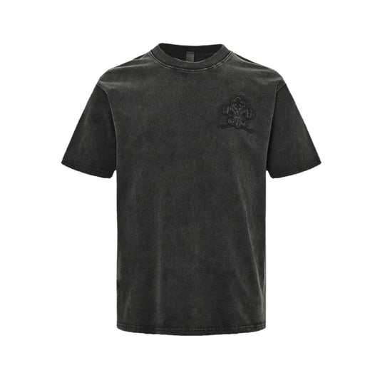T-SHIRT DÉLAVÉ VINTAGE CHROME HEARTS GRIS FONCÉ