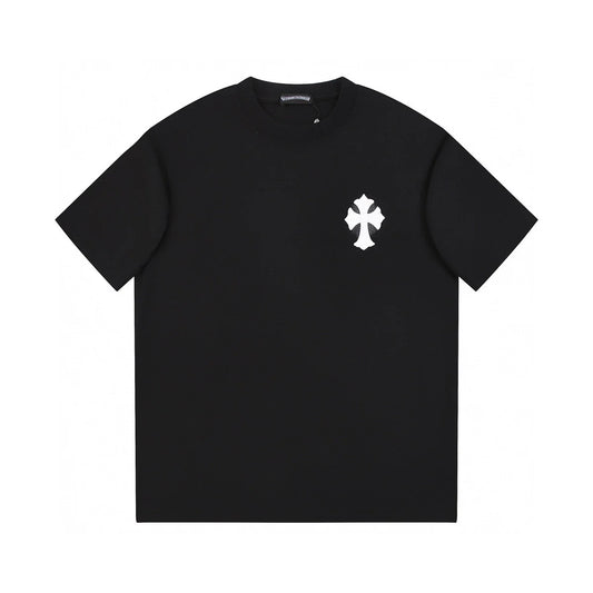 T-SHIRT NOIR CROIX BLANCHE CHROME HEARTS