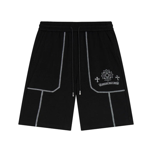 SHORT BRODERIE BLANC CHROME HEARTS NOIR